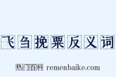 飞刍挽粟反义词是什么意思的图片